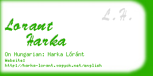 lorant harka business card